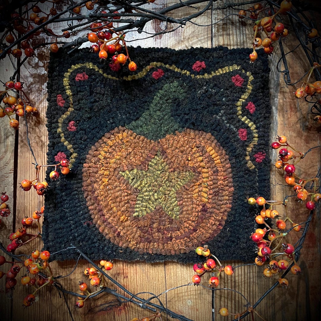 Bittersweet Autumn Rug Hooking Pattern on Linen - Etsy