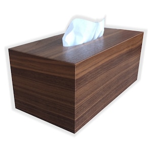 Tissue box cover American walnut wood - regular size.