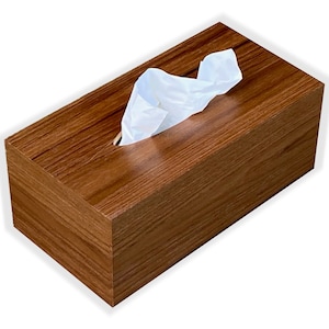 Tissue box cover in Plantation Grown Teak veneer regular size
