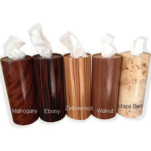 Tissue Cylinder Cover Holder Round In Wood Made To Fit Popular Brand Round tissues Box