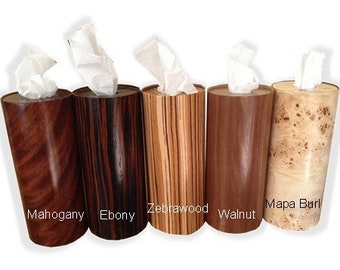 Tissue Cylinder Cover Holder Round In Wood Made To Fit Popular Brand Round tissues Box