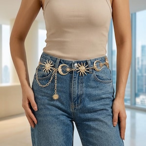 Celestial Moon Belt Gold - Etsy display picture 1