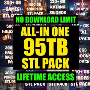 250,000+ 3D Print STL Mega Bundle - 75+ Categories (Instant Download & lifetime Access)