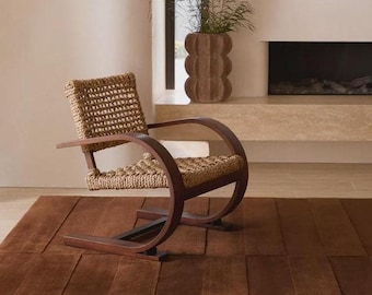 Hand-Tufted Wool Rug – Minimalist Chocolate Brown Carpet for Living Room, Bedroom
