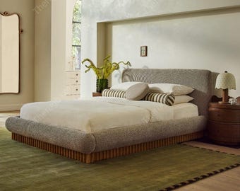 Hand Tufted Wool Rug : Solid Olive Green Handwoven Minimalist Carpet,
