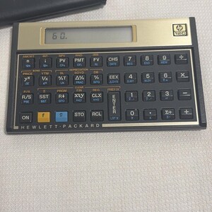 Vintage Hewlett-Packard HP-12C wissenschaftlicher programmierbarer Taschenrechner mit Etui Bild 2