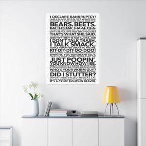 The Office TV Show Canvas Art: Funny Quotes Gift