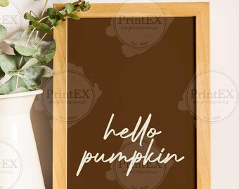 Hello Pumpkin Poster, Fall Decor Poster, Fall Poster, Hello Pumpkin Poster Digital Download, Fall Wall Art, Fall Decor