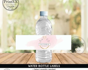 Bride To Be Water Bottle Label, Bachelorette Labels, Wedding Shower Water Bottle Labels, Custom Water Bottle Labels