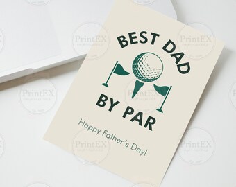 Funny Golf Father's Day Card, Instant Digital Download, Printable Pun Card for Dad