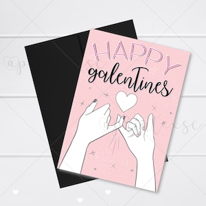 Bestie Galentines Day Card, digitale print Valentijnsdag kaart, beste vriend kaart, Bestie Valentijnsdag kaart, afdrukbare Galentines Day Card