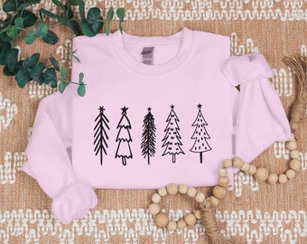Christmas Tree Sweatshirt, Xmas Tree Holiday Jumper, Festive Family Xmas Crewnwck Jumper, Matching Xmas Gifts, Cozy Holiday Winter Sweater