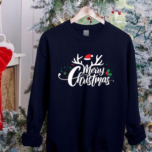 Sweat-shirt moche joyeux Noël, pull de Noël drôle, pulls de Noël en famille pour Noël, pull fête de Noël, cadeau pull pour les vacances de Noël