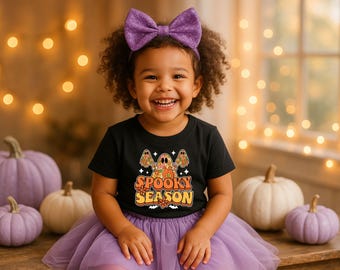 It’s Spooky Season Girls Halloween Shirt, Retro Ghost Kids Halloween Tee, Cute Spooky Season Shirt, Funny Kids Halloween Tee, Fall Ghost Top