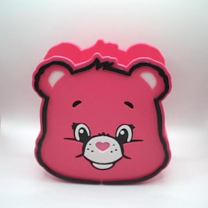 Porte-stylo rose ours mignon | Organiseur de bureau imprimé en 3D | Adorable idée cadeau de papeterie