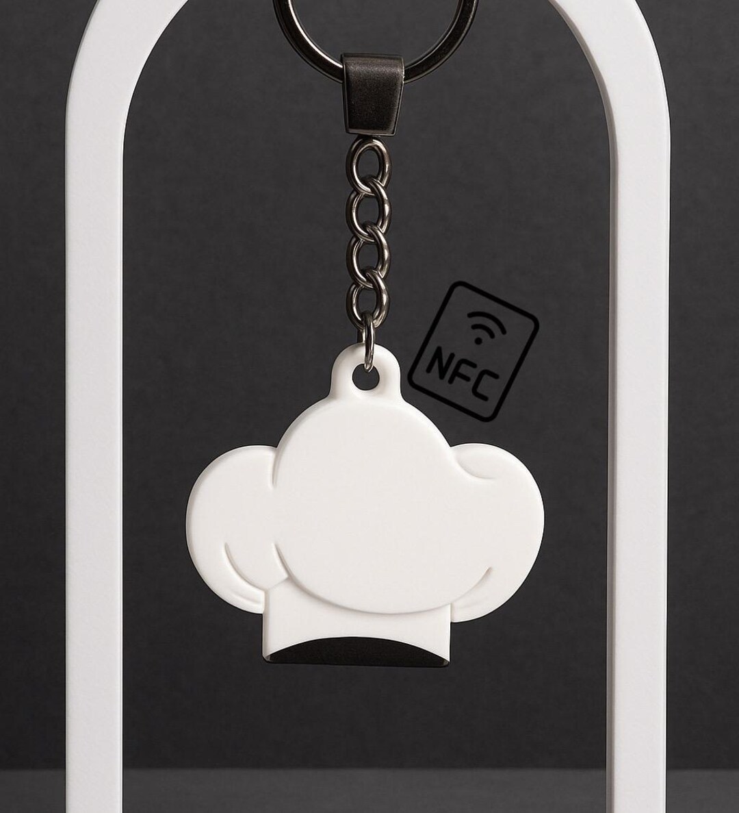 Foodtech Keychain Chef Hat NFC Keychain – Digital Business Card for Chefs, Restaurants ...
