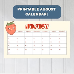 August 2025 Wall Calendar, School Planner, Monthly Organizer, Office Schedule, Desk Calendar, Summer Organizer