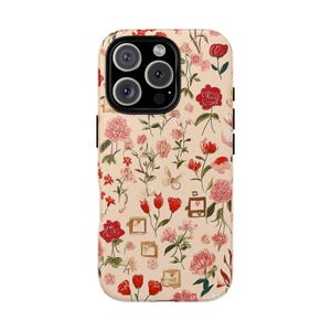 Floral Phone Case, Summer Flowers, Orchids Lilies Soft Girl Aesthetic Cover, iPhone 16 15 14 13 Pro Max Plus Samsung Galaxy S24 S23 S22 S21