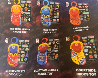 2026McDonalds Crocs. Happy Meal All American Game x Crocs Schlüsselanhänger SET von 6