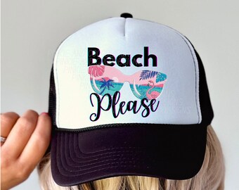 faux embroidery patch sunglasses beach sun ocean PNG file, digital download for trucker hat sublimation dtf