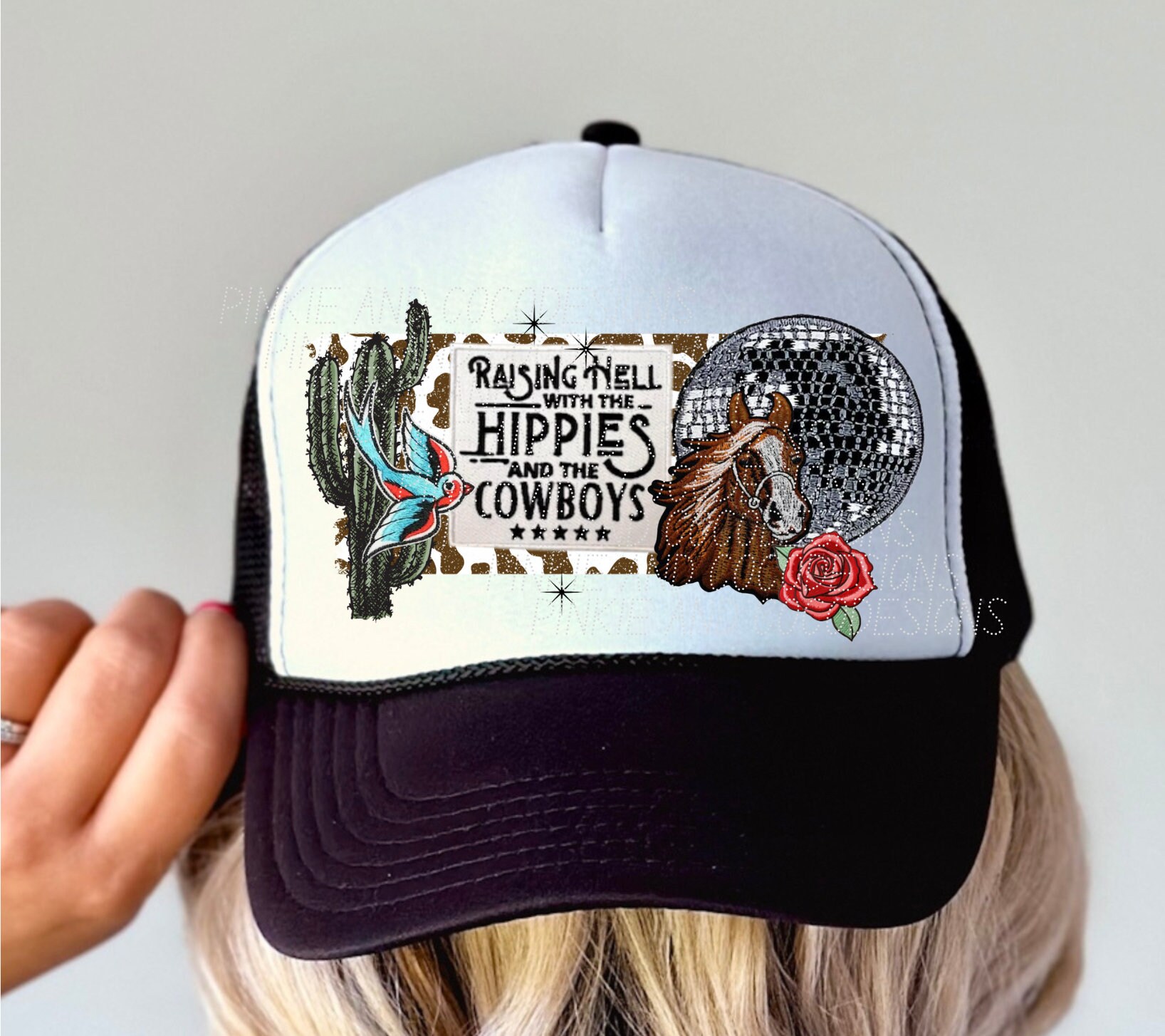 Raising Hell With the Hippies and Cowboys Hat - Etsy Canada display picture 3