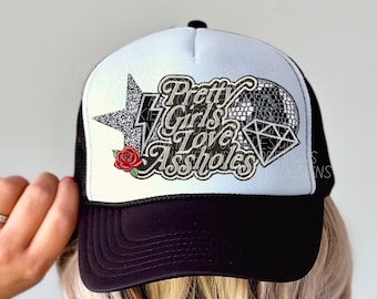 pretty girls faux embroidery diamond lightening disco ball patch resizable hat PNG file, digital download for trucker hat sublimation dtf