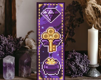 Witch Bookmark Cross Stitch Pattern: Mystic Quest (PDF Pattern + Pattern Keeper PDF)