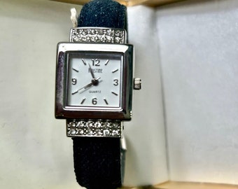 Vintage "KRISTINE CRYSTAL WATCH"  Time Tested - Cuff Style Watch - Japanese Movement - Nice Looking!