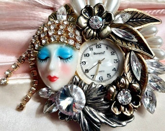 Bonetto top watch brooch