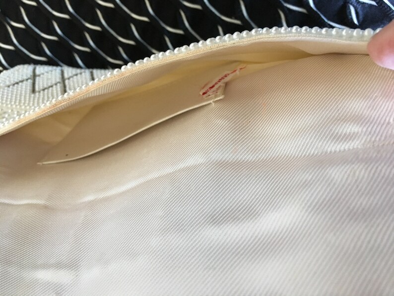 Vintage 60/'s PARTY READY PURSE White Beads Bridal Attire So Pretty