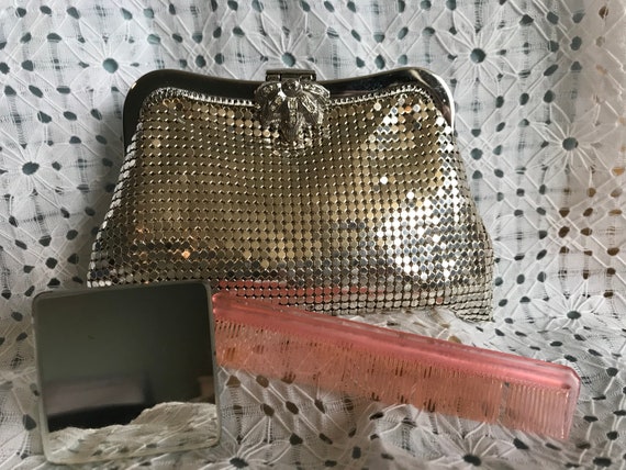 Vintage 40's "SILVER MESH PURSE" by Whiting & Davi