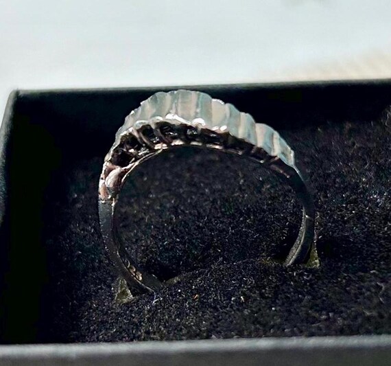 Vintage "SILVER RING" Size 9 Solid 925 Silver Fre… - image 8