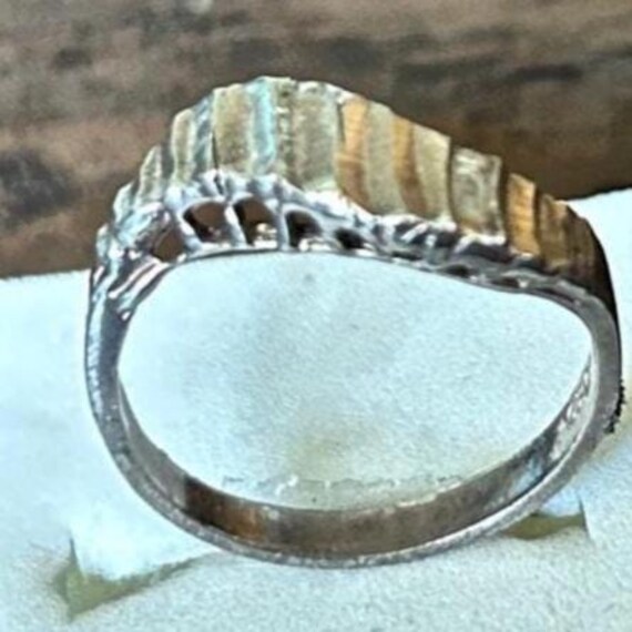 Vintage "SILVER RING" Size 9 Solid 925 Silver Fre… - image 1