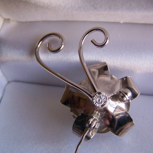 Vintage 60's STERLING SILVER ROSE Brooch / Pin Beautiful image 5