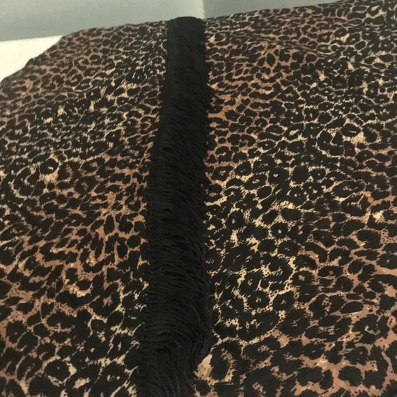 Vintage  "LEOPARD SHAWL WRAP " Collar Scarf Neck … - image 6