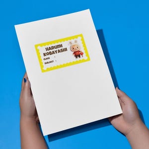 Labubu School Labels: Editable Back to School Stickers (Digital Download)