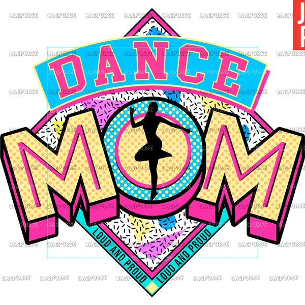 Dance Mom PNG, Retro Colorful Dance Mama Design, File Design For Sublimation Or Print, Digital Download