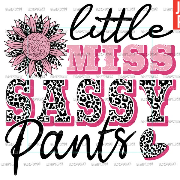 Little Miss Sassy Pants PNG, Sassy PNG, Sassy Pink Leopard Sublimations, Diseño de archivo para sublimación o impresión, Descarga digital instantánea