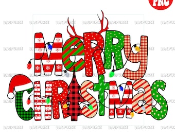 Wesołych Świąt, Wesołych Świąt PNG sublimacji, clipart, Instant Digital Download, Christmas Light Santa Tree Design