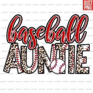 Baseball Auntie PNG, Baseball Design File Sublimation Or Print, Instant Digital Download