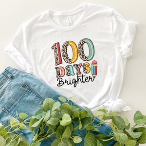 Happy 100 Days of School PNG, 100 Days Brighter PNG, Teacher PNG ...