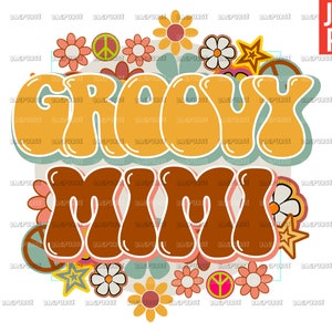 Groovy Mimi PNG, Retro Mimi Sublimation, 70s Designs, File For sublimation Or Print, Digital Download