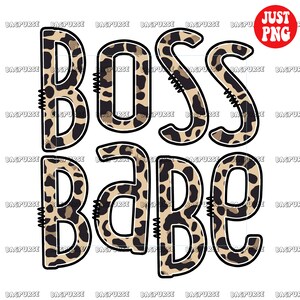 Boss Babe, Boss Babe PNG, Boss Babe Leopard Design File For Sublimation Or Print, Digital Download