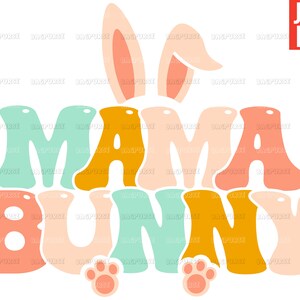 Mama Bunny PNG, Mama Easter PNG, Easter PNG, Easter Design File For Sublimation Or Print, Digital Download