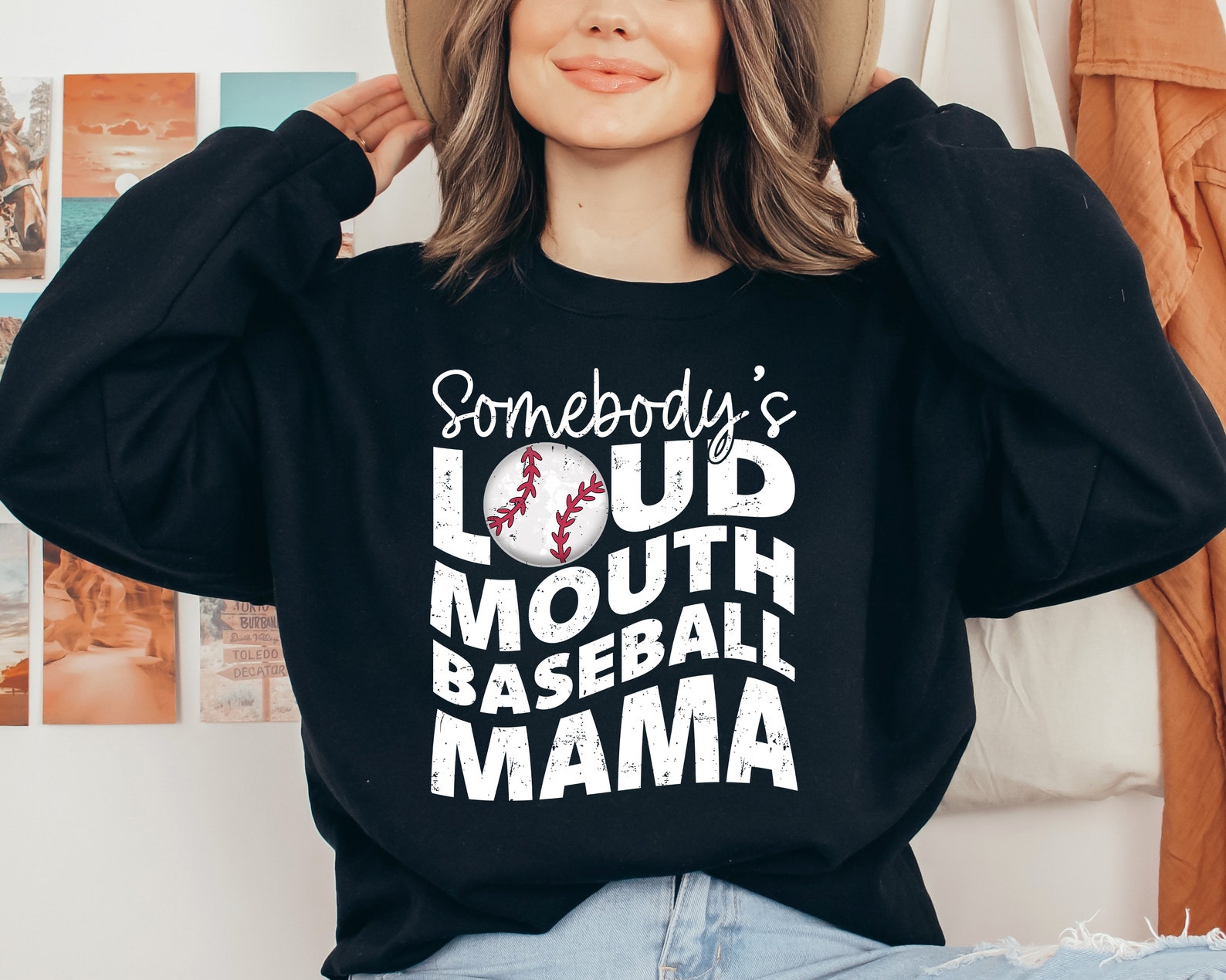 Somebody's Loud Mouth Baseball Mama Baseball Mama PNG Etsy