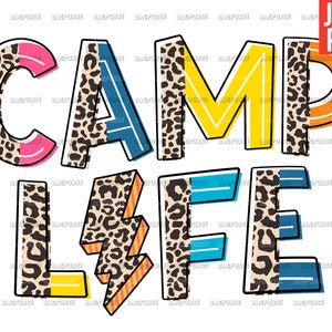 Camp Life PNG, Camping, Camper, Bonfire, Half Leopard, File Design For Sublimation Or Print, Digital Download