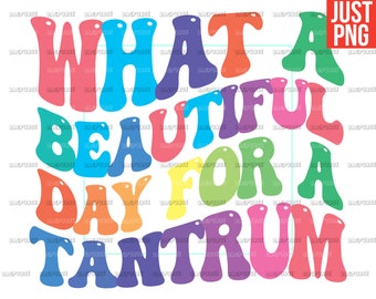 What A Beautiful Day For a Tantrum PNG, Kids, Boys, Girls, Cute, Funny, Toddlers, Babies, File Design For sublimation Print