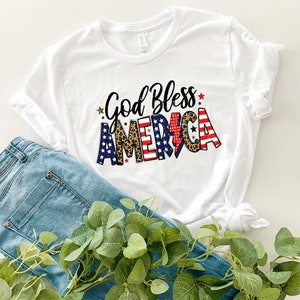 God Bless America PNG 4th of July God Bless the USA Flag - Etsy