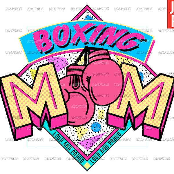 Boxing Mom PNG, Boxing Mom Sublimation Or Print File Design, Digital Download