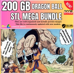 Dragon Ball 3D STL Mega Pack – 200GB Ultra HD Figures & Bust Collection